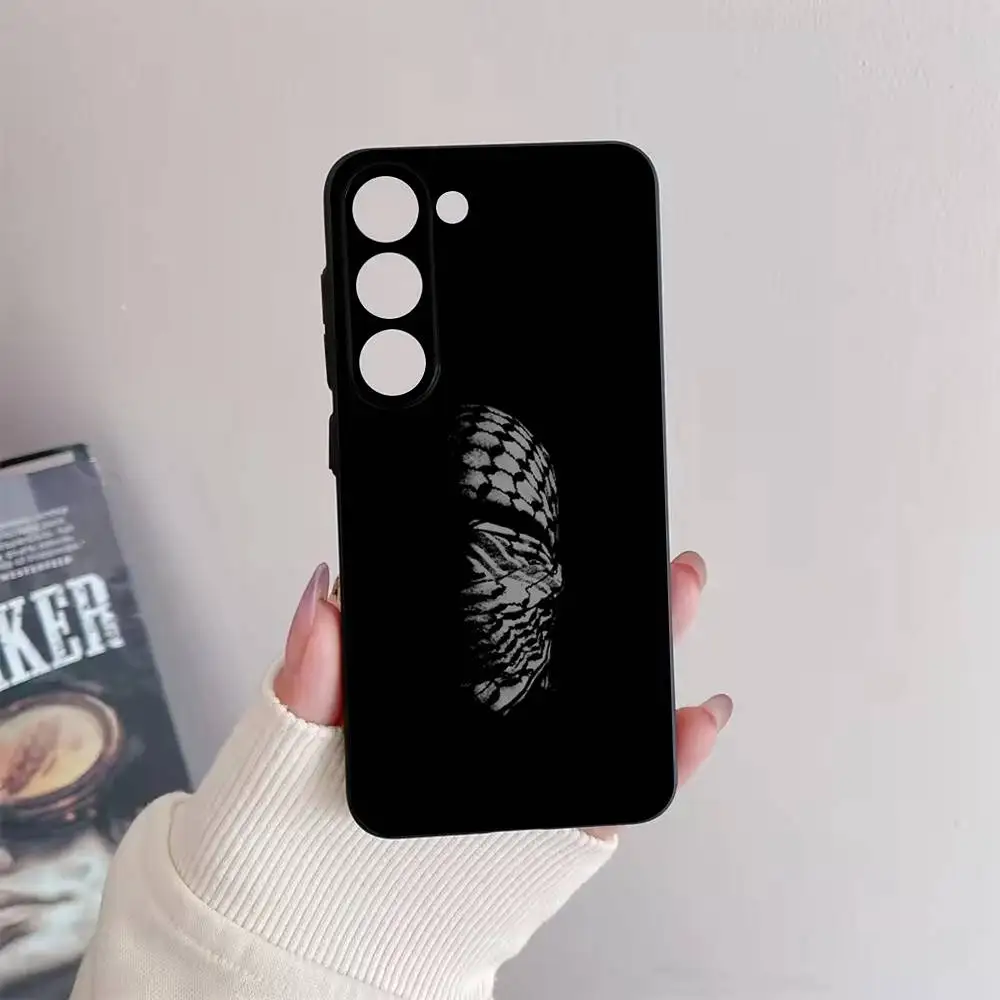 Hattah Keffiyeh Funda de teléfono de moda para Samsung Galaxy A73,72,51,53,52,71,22,5G,Note,J7,8,9 funda negra suave