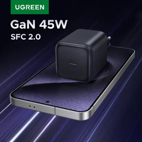 UGREEN 45W GaN Charger PD3.0 Fast Charger PPS QC3.0 Quick Charge For Samsung S25 S24 Ultra iPhone 17 16 15 Pro Max iPad Tablet