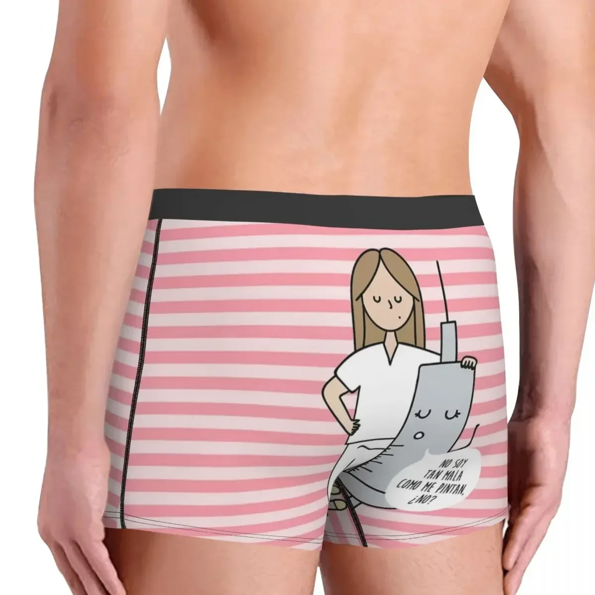 Cartoon Nurse Boxer Shorts para Homens, Impresso Em 3D, Cuidados De Saúde, Roupa Interior De Enfermagem, Calcinhas, Cuecas, Cuecas Macias