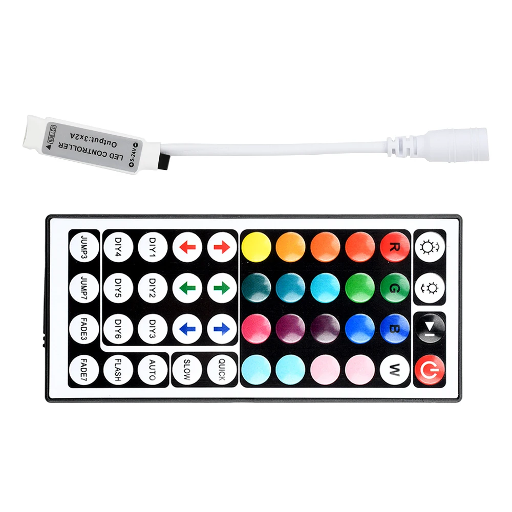 LED RGB  Switch Controller Mini 44 Keys USB Connector IR Remote Control Dimmer for 5050 2835 RGB LED Strip Light TV Backlight