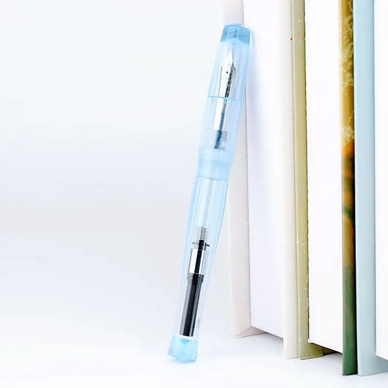 Penbbs 323 Colored Matte Chocolate Fountain Pen Blade F 0.5MM with Ink Absorber Large Pointed Gift Student Pen Office Supplies