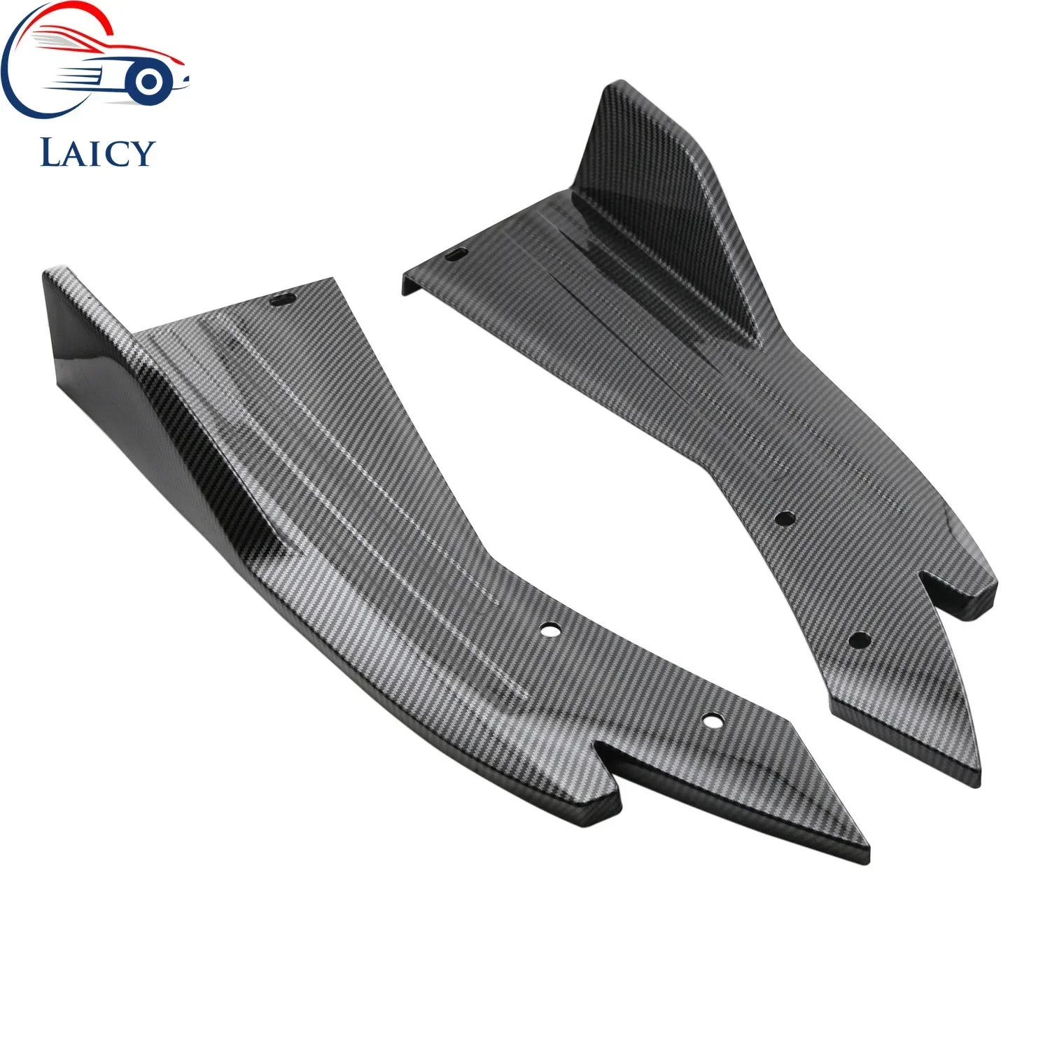 LAICY For Acura TL ILX TLX TSX Car Rear Bumper Spoiler Lip Splitter Diffuser Body Kit Side Skirt Protector Covers Glossy Black