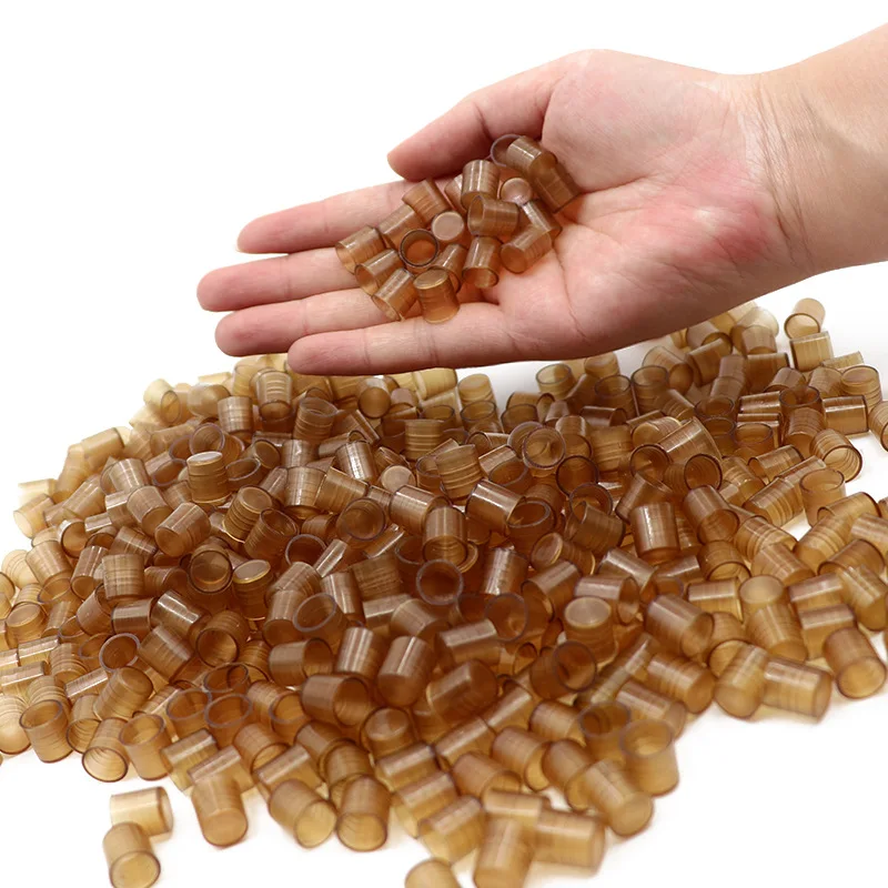 1000pcs Beekeeping Queen Cell Cups Brown Hive Cup Protector Beekeeping Supplies