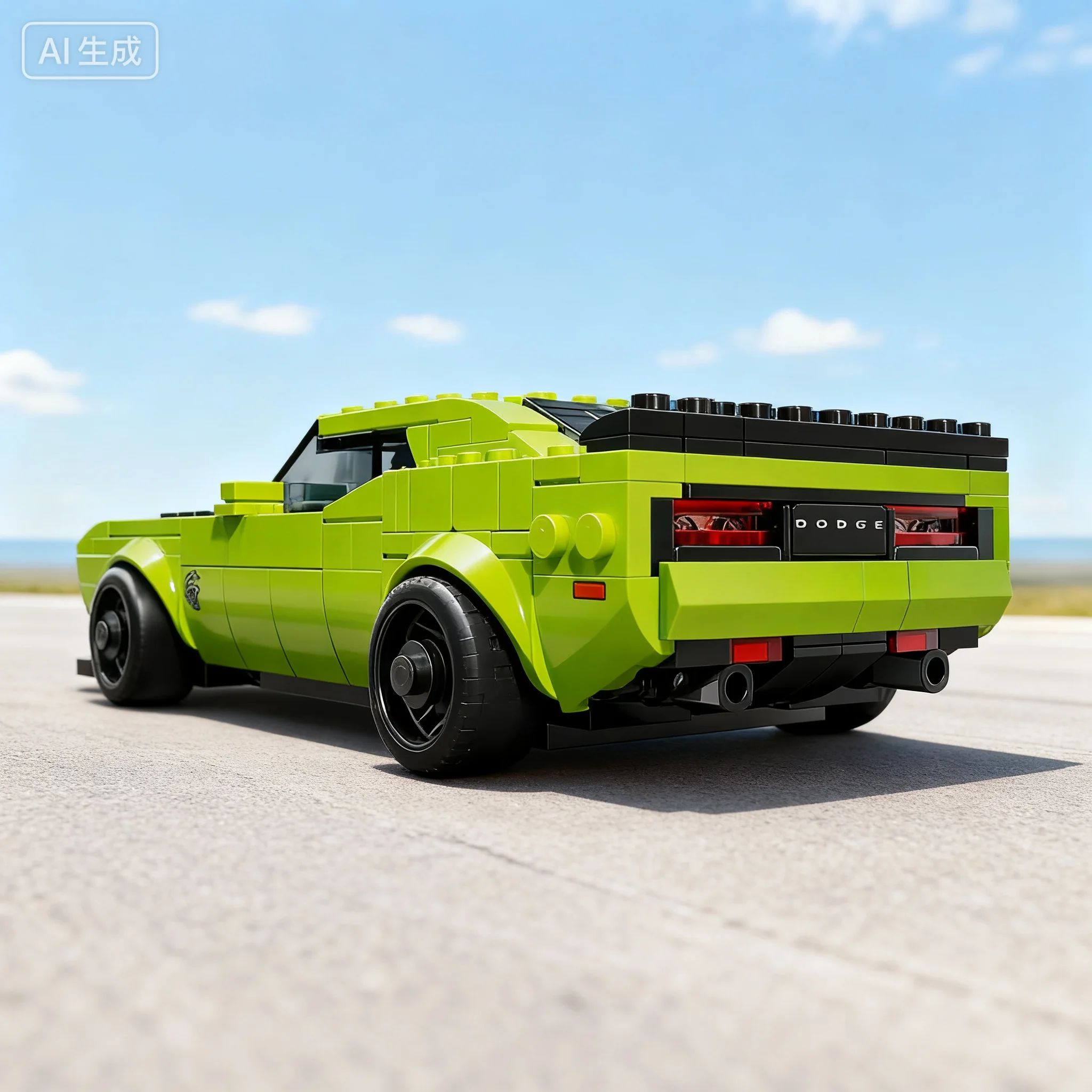 Lego Supercar Series 77237 Dodge Challenger SRT Hellcat Sports Car Assembly Building Blocks Toy Gift