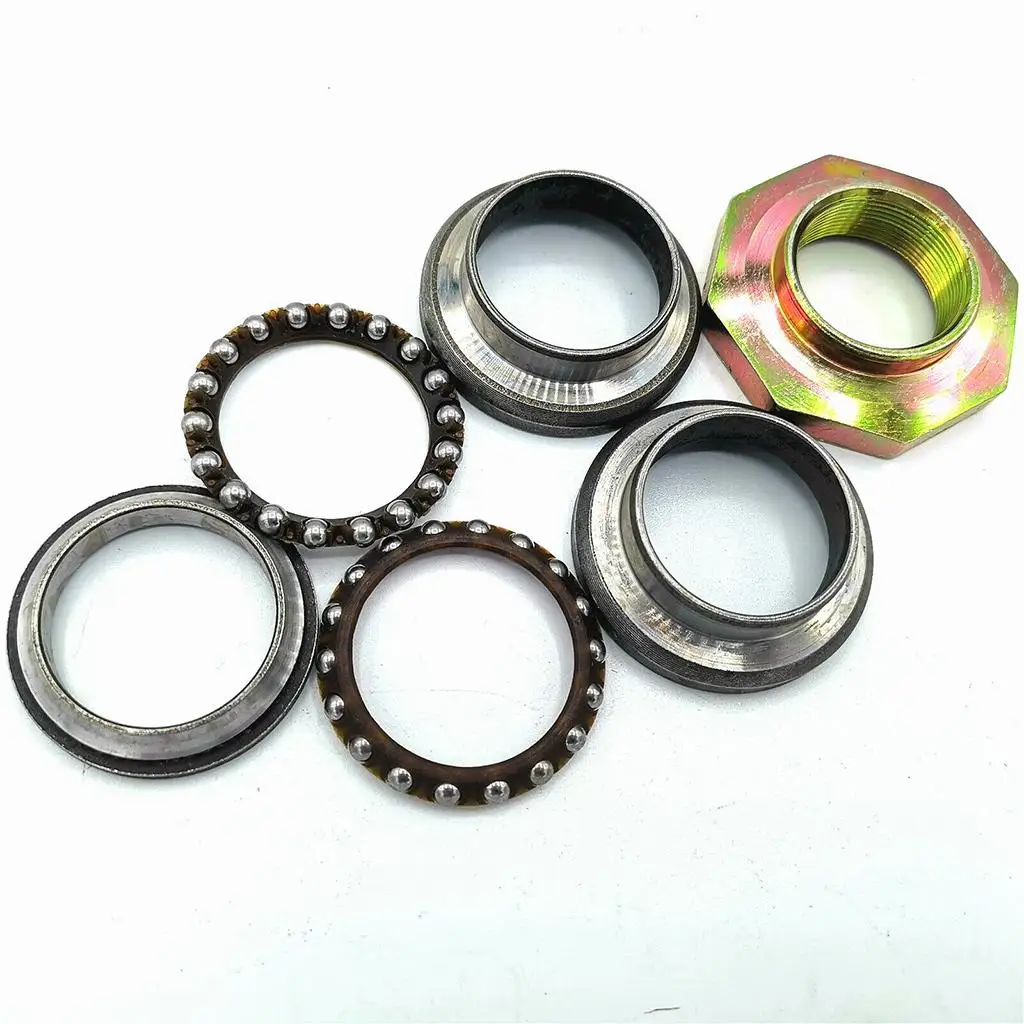 

Metal Steering Rod Bearing Ring Kit Set Durable Motorcycle Steering Bearings for Yamaha PW50 1981-2013 Repair