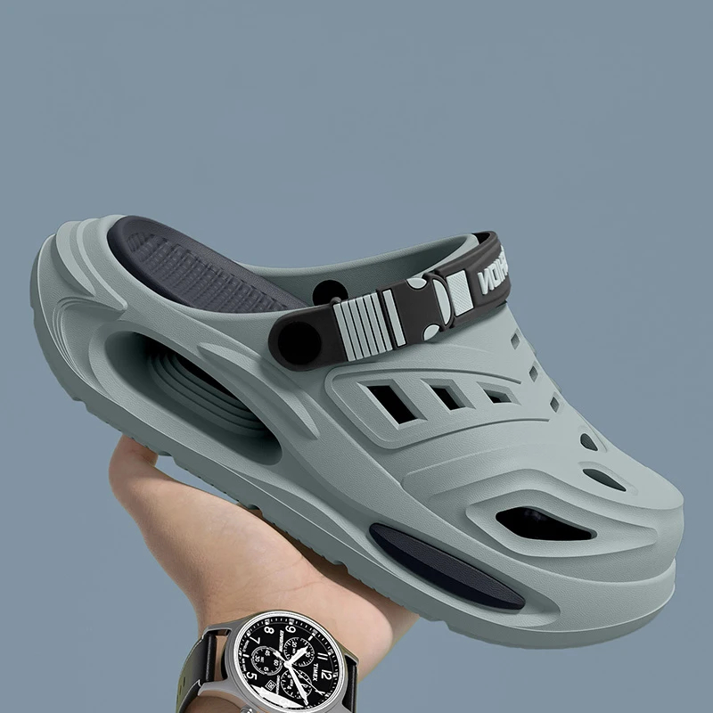 Smile Herren- und Damen-Höhlenschuhe, modische, atmungsaktive Sandalen mit herausnehmbaren Einlegesohlen, rutschfeste, gepolsterte, verdickte, weiche Hausschuhe – Detail 24