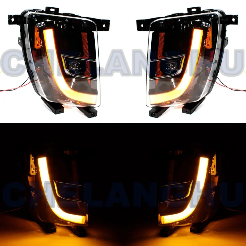 LED Car Light For Tesla Model X 2016 2017 2018 2019 2020 2021 US version Pair Left+Right Front Fog Light Fog Lamp