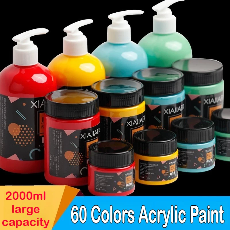 

Professional 40 Colors 2000/100ml Acrylic Paint Painting Pigments Art Painting Waterproof Pigment Stationery School Supplies