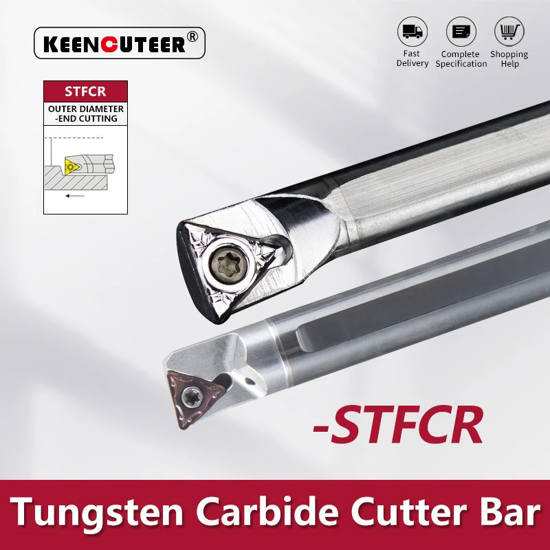 Torno à Prova de Choque Boring Bar Ferramenta de Torneamento Interno Aço Tungstênio C10k-stfcr C12k-stfcr C12k-stfcr C12m-stfcr Barra Cortadora Torno Cnc