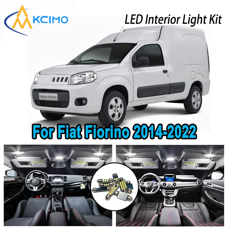 

Premium Bright LED Interior Light Kit for Fiat Fiorino 2014-2022 2015 2016 2017 Dome Map Trunk Car Lamps with Canbus No Error