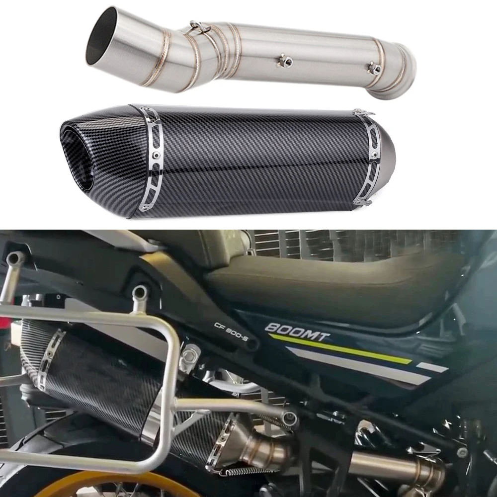 Slip On 800MT 800 mt CF800-5A 2021 2022 2023 2024 Motorcycle Exhaust Muffler Middle Tube Link Pipe For CFMOTO