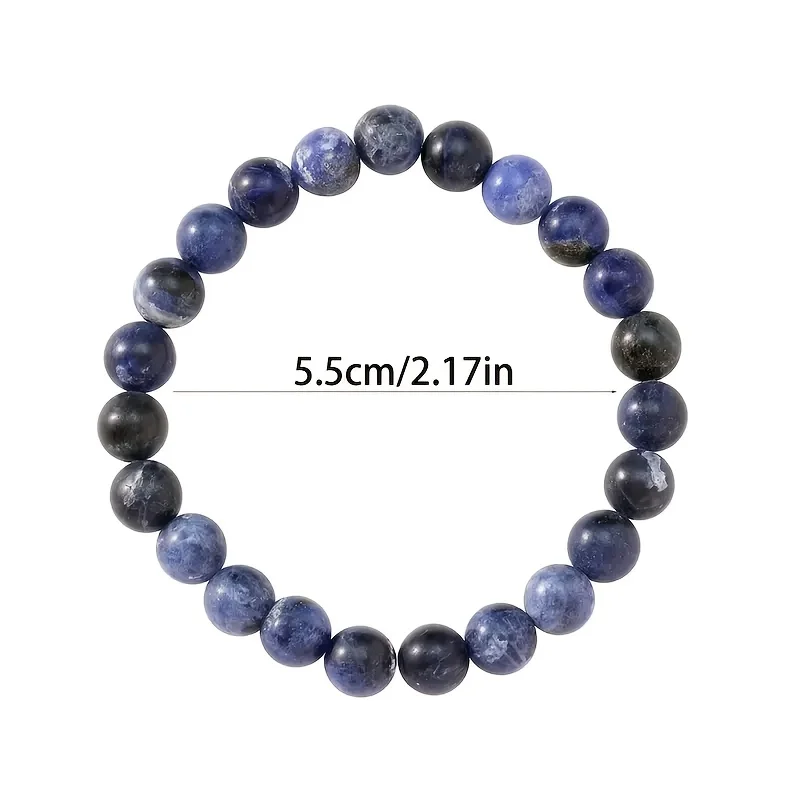 Random 47 Pieces + 3 Pieces (Gift) Colored Glass Bracelet Set, Unisex, Handmade Elastic Wristband, Various Colors and Combinations