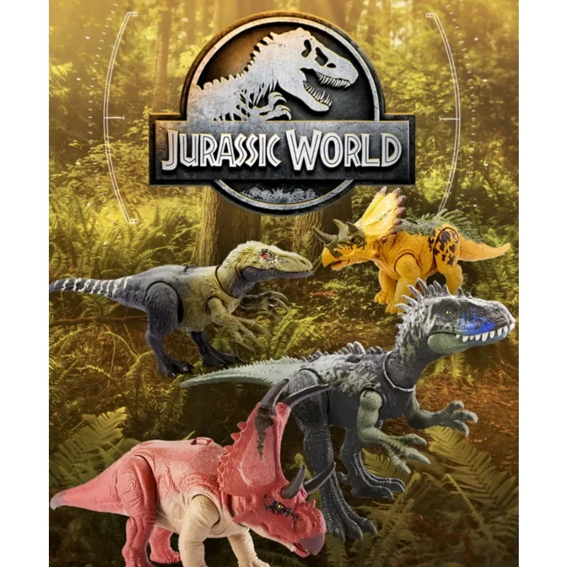 Original Mattel Jurassic World Dinosaur Parasaurolophus Anime Action Figure Model Toys Gifts Collection Ornament Gift Toy