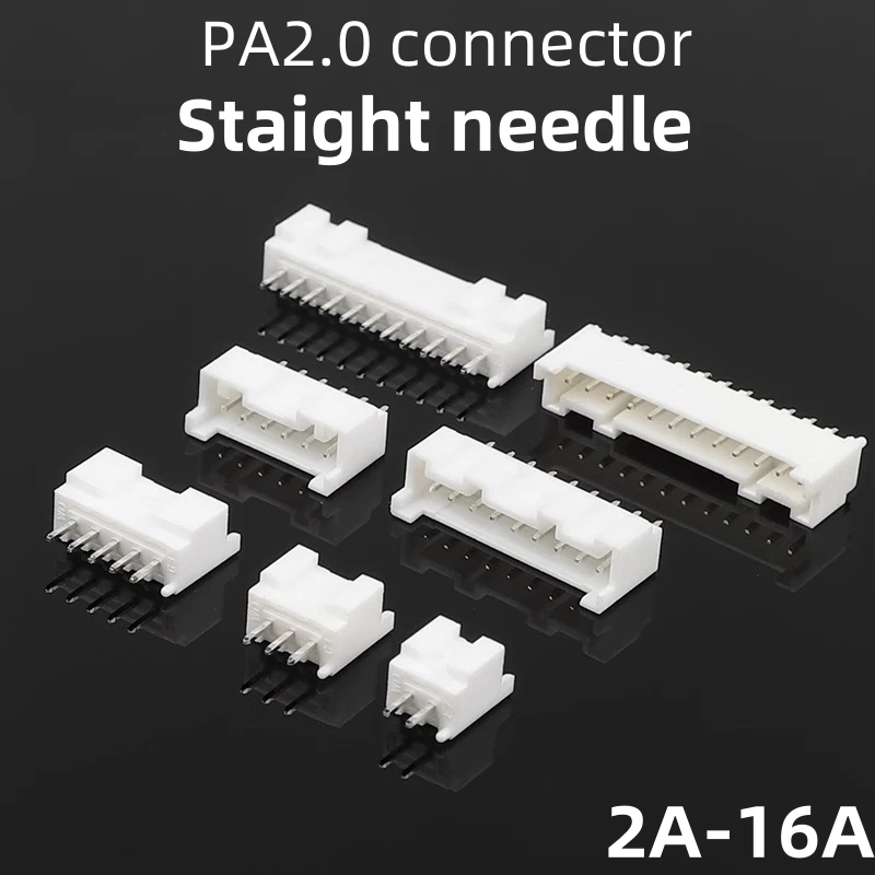 

50PCS PA2.0 connector 2.0mm pitch 180 degrees DIP buckle straight pin connector