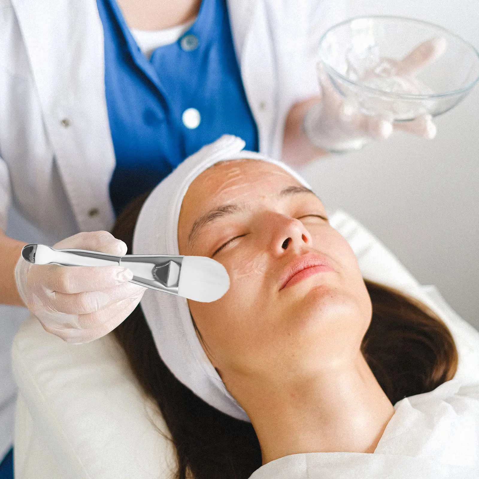 Aplicador de cepillo para máscara Facial, pincel de maquillaje para máscara de arcilla, herramienta de belleza de diseño de cuchara portátil ligera para mujeres