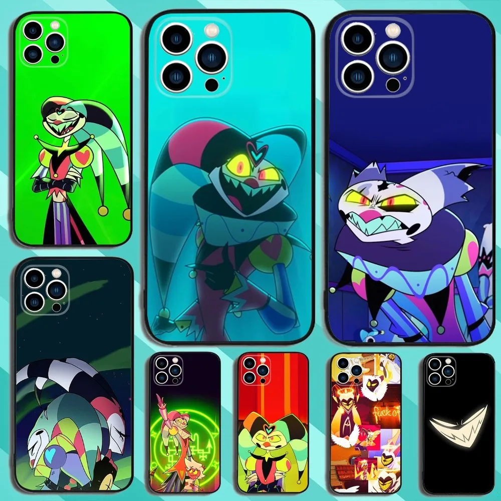 Cartoon H-Helluva B-Boss Phone Case For iPhone 16,15,14,13,12,11,Plus,Pro Max,XS,X,XR,SE,Mini,8,7 Soft Silicone Black Cover