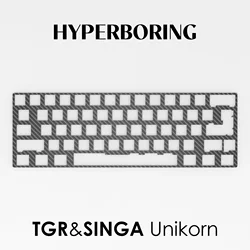 TGR Singa Unikorn keyboard carbon fiber plate brass PP (for pcb mount stab version )