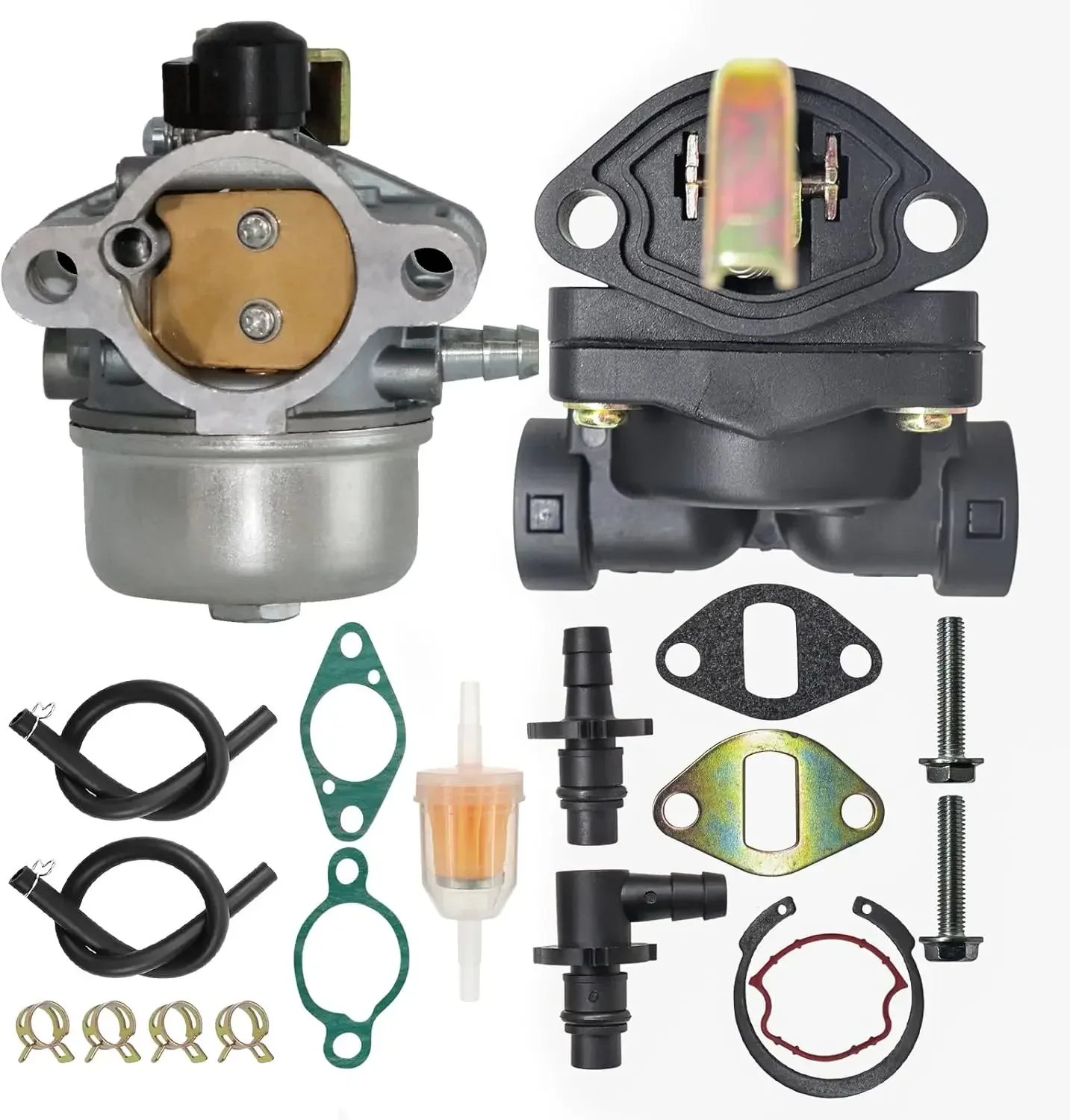 Carburador CV15 Compatible con Motores Kohler CH13 CH14 CH15 CV13 CV14 CV15 CV16S, Reemplaza 12-853-139-S 12-853-82 con Kit de Bomba de Combustible