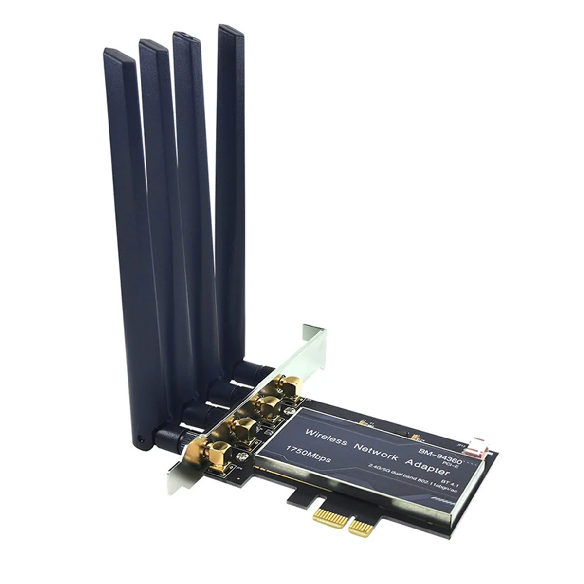 2025 + PCIE بطاقة الشبكة Wifi BCM94360 2.4G/5G بطاقة الشبكة المزدوجة النطاق بلوتوث 4.1 Pci-E X1 محول سطح المكتب اللاسلكي 1750Mbps #5