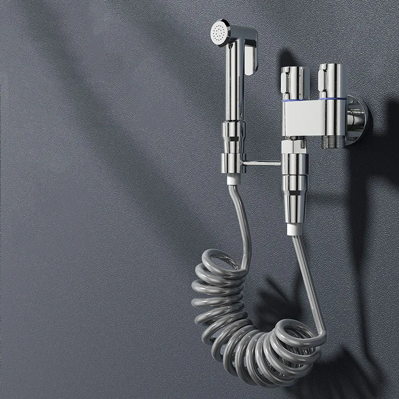 

Gray Gun/Black/Chrome Bidet Faucet Set Wall Mounted Handheld Bidet Sprayer Hygienic Shower Toilet Head Self Cleaning Sprayer