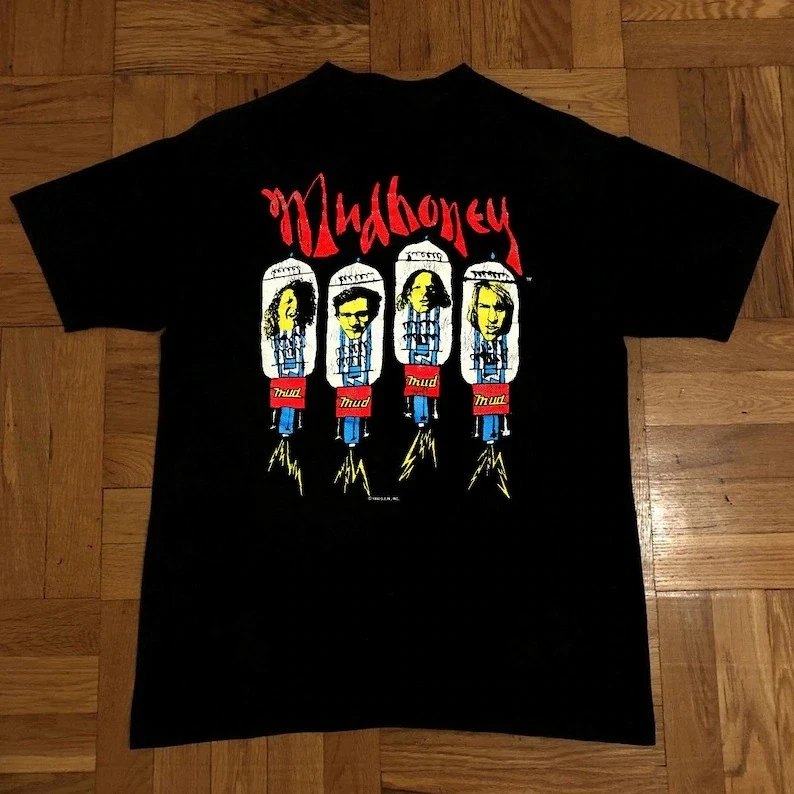 Vintage Vacuum Tubes Portrait 90s Alternative Rock Art Band Graphic Tee Cotton Mens Womens T-Shirt Summer Streetwear