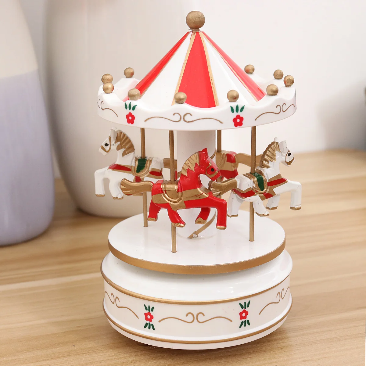 Musical Carousel Statue Gifts for Stocking Stuffers Miniature Ornaments Nativity