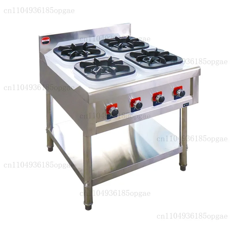 Commercial multi-head pot stove, spot stainless steel six-eye pot stove, manufacturer produces stretch pot stove