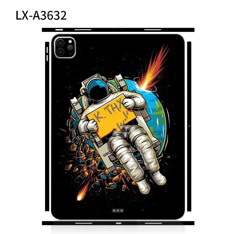 For iPad Pro 2021 2020 2022 12.9 11 Cases 3M Films Back Film Covers Lightning Decal Skin Protector Sticker for iPad mini6