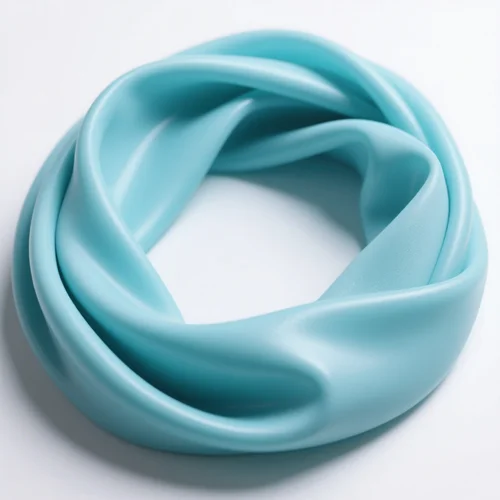 

100% Natural Latex Rubber Halloween Uniform Masquerade Handmade Custom Cosplay fashion scarves light blue