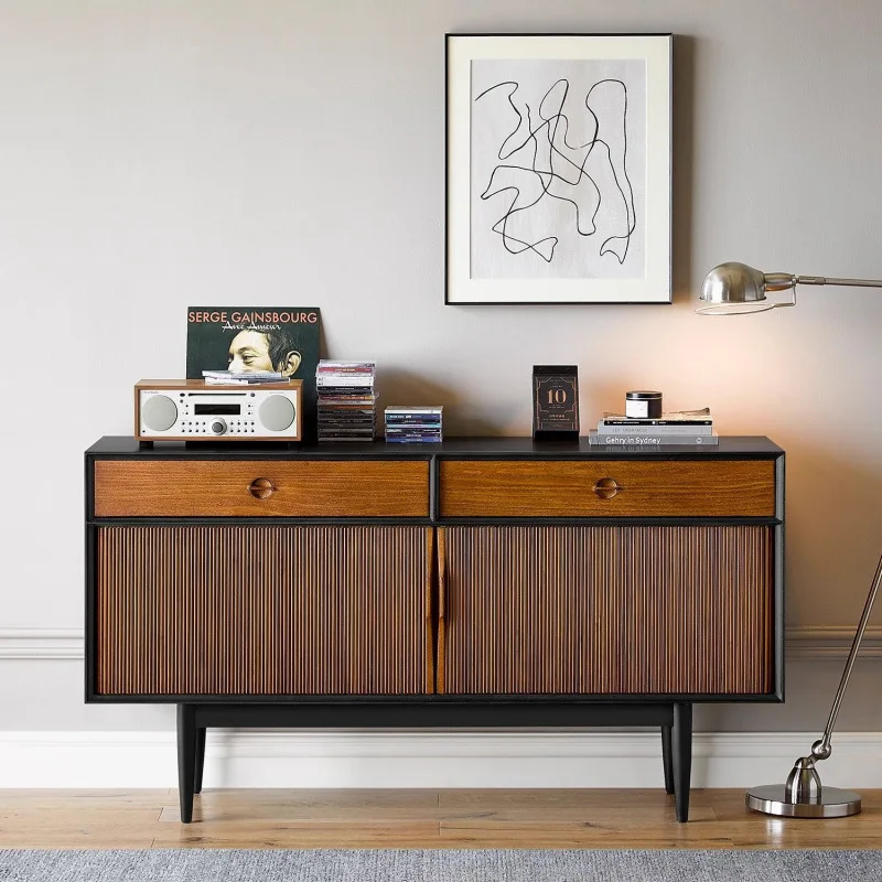 

French medieval style all solid wood dining side cabinet, bedroom chest cabinet, retro locker, living room entrance cabinet, ret