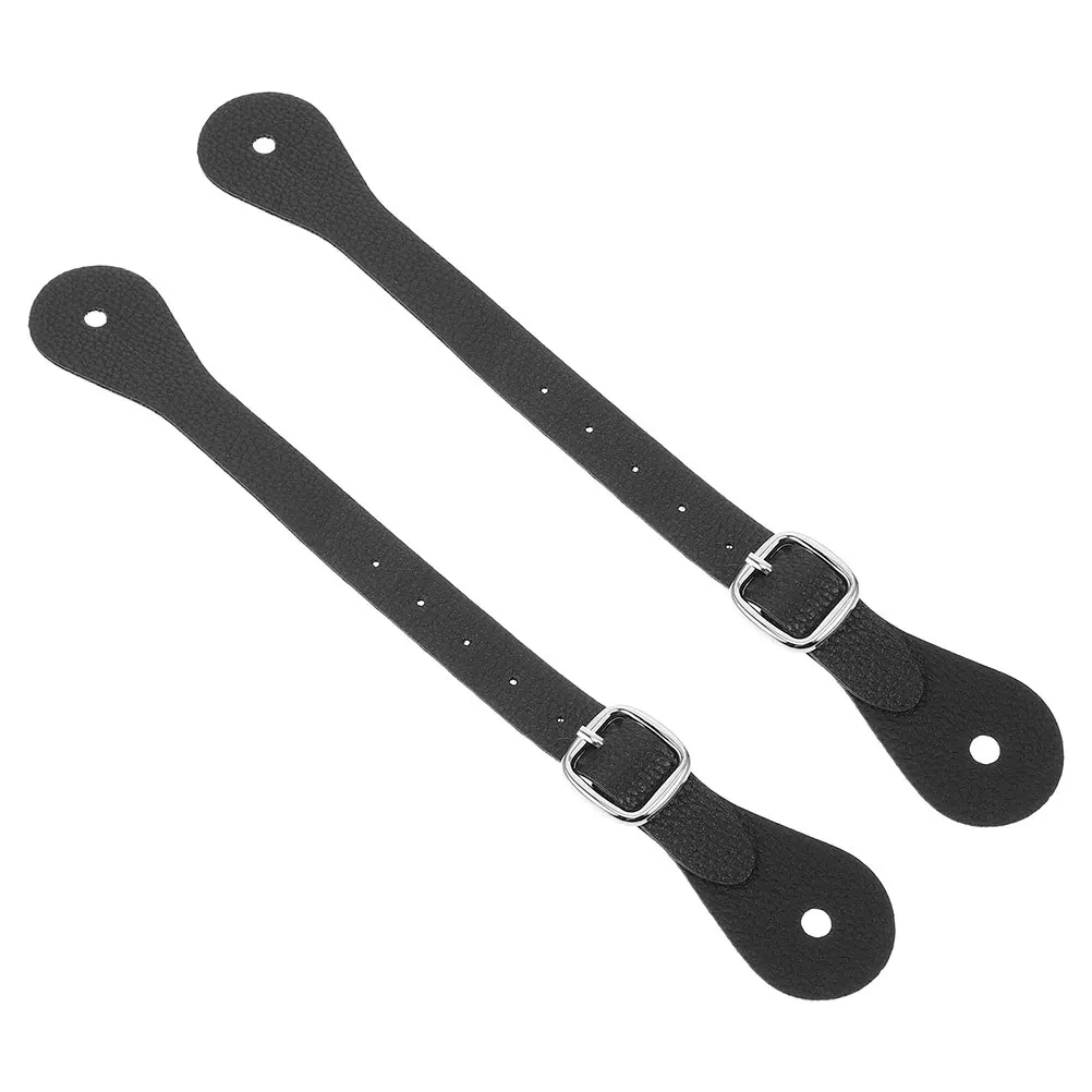 2 Pcs Horse Riding Belt Spurs Equestrian Strap Adjustable Straps Boot Belts for Men Equipment Durable