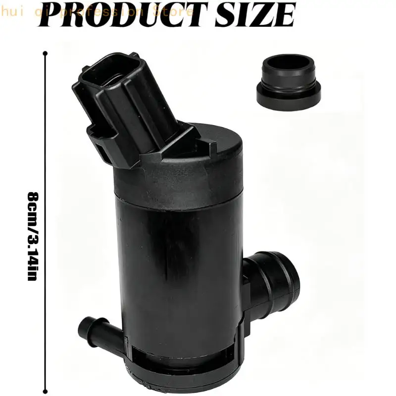 Schwarze ABS-Scheibenwaschpumpe 12 V mit zwei Flüssigkeitsanschlüssen 7L8Z-17664-A H8WE – Detail 6