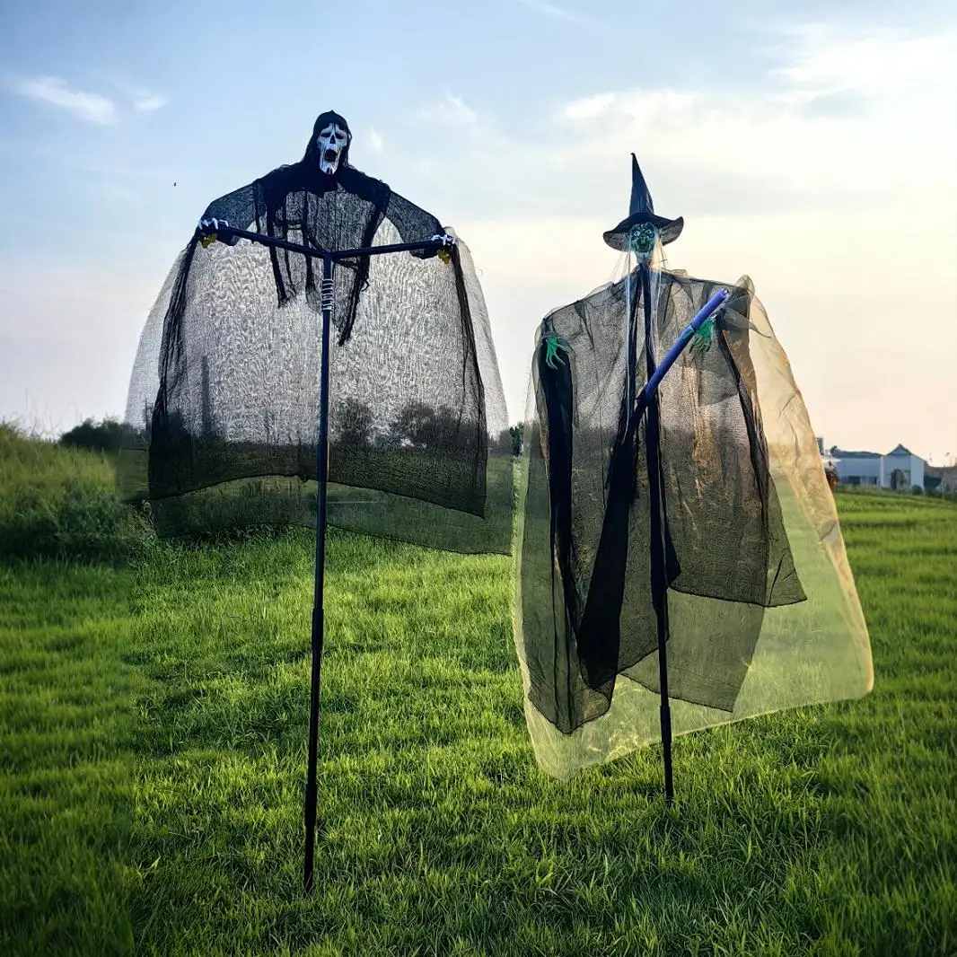 

3PCS Halloween Scream Scarecrow Straw Man Witch Evil Ghost Props Terrifying Screams To Scare People