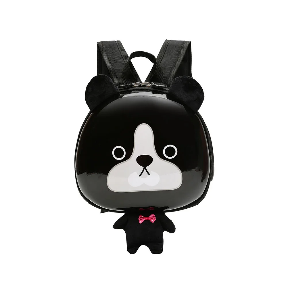 

Kids Cartoon Eggshell Backpack Dog Shape Hard Shell Schoolbag Small Shoulder Bag for Kindergarten Preschool Boys Girls Black