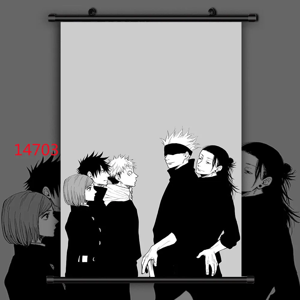 Wall Art Nordic Wall Pictures Canvas Painting Kids Room Decor Jujutsu Kaisen Fushiguro Megumi Gojo Satoru Anime Poster and Print