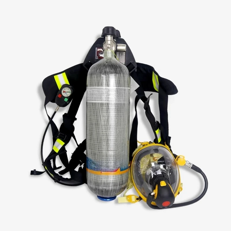 

Positive pressure air respirator single self-contained portable cylinder oxygen fire 3c carbon fiber mask