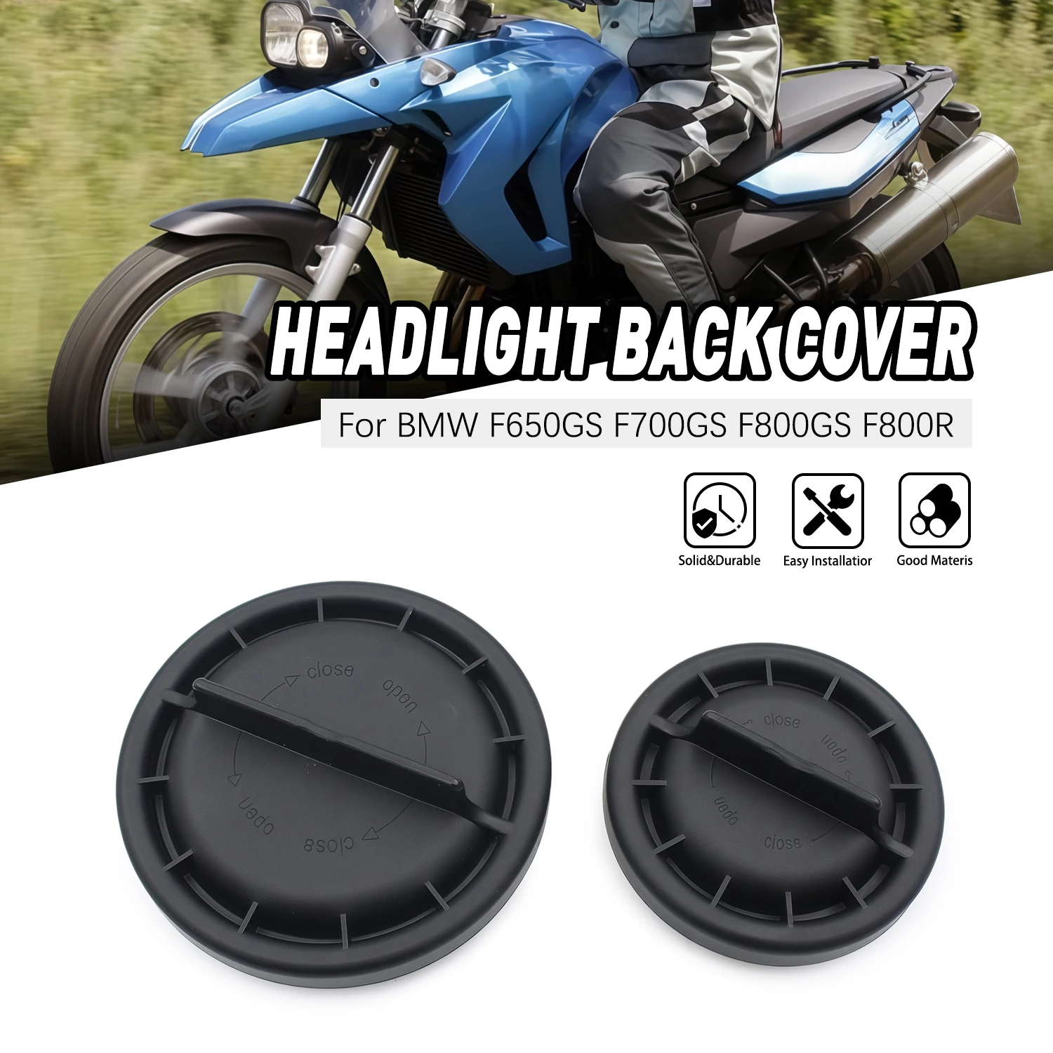 

Motorcycle Headlight Back Cover For BMW K72 F650GS K70 F700GS F800GS F800R ADV 2005-2014 63127698599 Headllamp Waterproof Cover