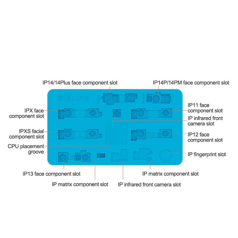 Mini insulation pad CPU IC BGA Reballing Pad CPU Fingerprint Face ID Cable soldering dissolder fixture for iPhone X to 14Pro Max
