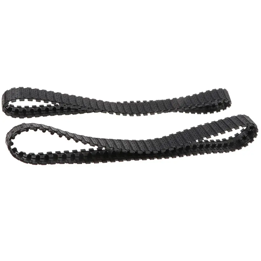 Pista de goma para Robot de control remoto, repuesto modificado, color negro, 66cm, 2 unidades