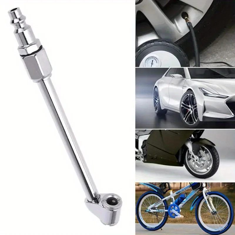 Heavy Duty Dual Head Tire Air Chuck Quick Connect Inflator Fit Air Compressor Car Truck Motorcycle Bicycle RV Tire Inflation