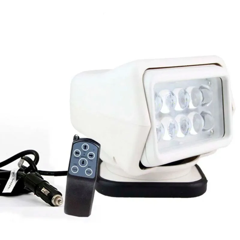 

18*17.5cm Remote LED Search Light 50W Outdoor Searchlight 360 Rotating 12-24V for Boat Fire Truck Car Offroad Marine Spotlight
