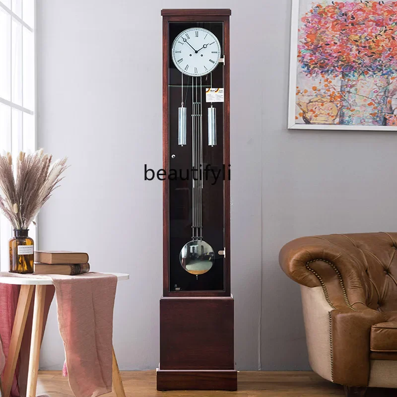 Solid wood desk clock European floor clock Helmler movement floor-to-ceiling mechanical clock