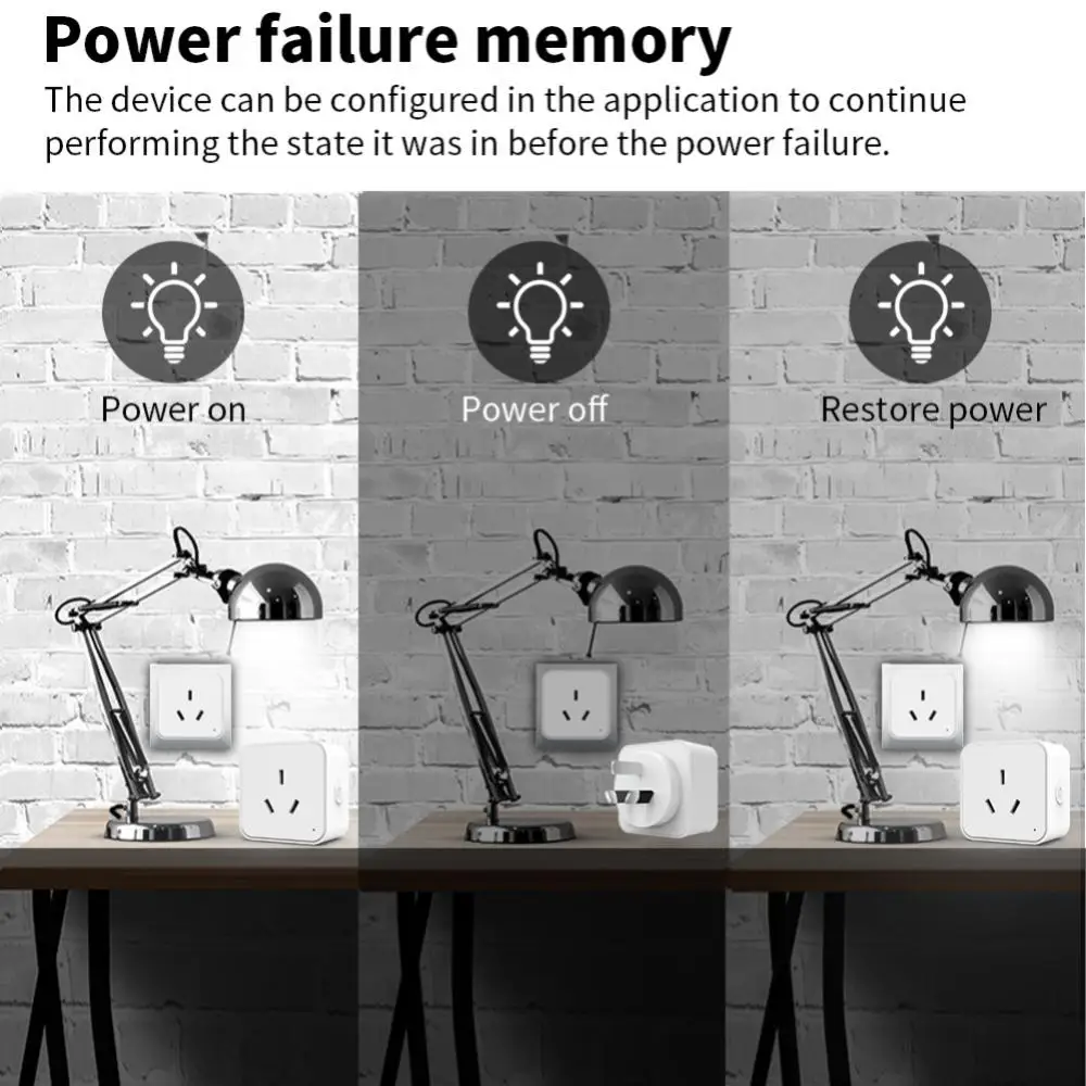 Tuya Wifi Smart AU Socket With Power Monitor Australian Tuya Smart Life App Control Smart Plug Works With Alexa Google Home