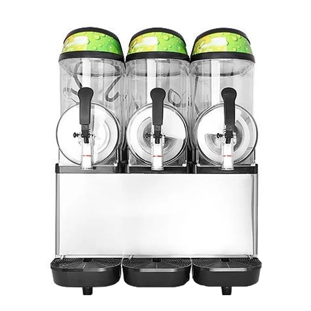 

XEOLEO Commercial 12L*3 Tanks Snow Melting Machine Automatic Frozen Icee Slush Machines 1320W Stainless Steel Margarita Machine