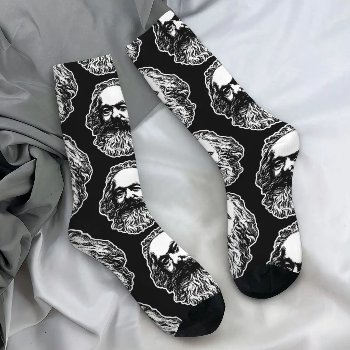 Men's Socks Karl Marx Marx Engels and Lenin Stockings Spring Harajuku High Quality Socks Design Outdoor Non Slip Socks