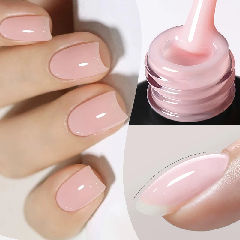 BORN PRETTY 15ml Rubber Base Gel Polish Extension UV Gel Nail Art Builder Semi Permanent Self-leveling Nail Art Manicure