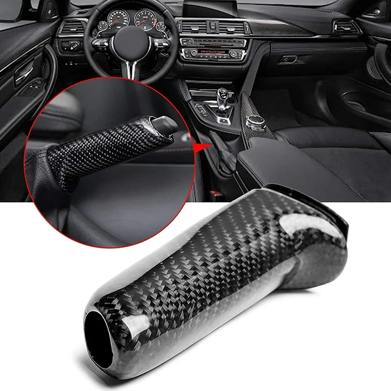 Car Handbrake Brake Handle Cover For BMW E46 E90 E92 F30 F32 F80 BK Fits Most Of The BMW Models With Handbrake