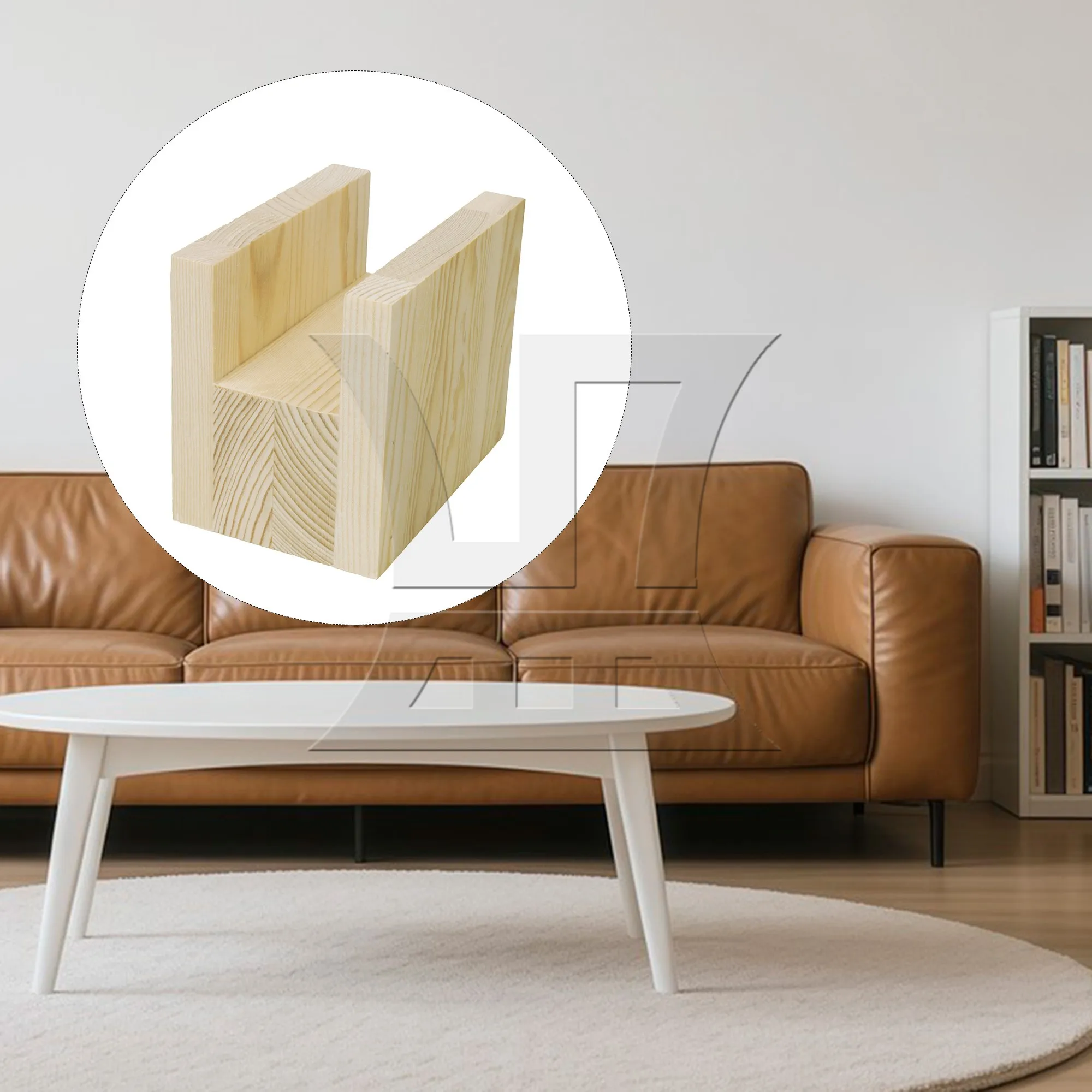 

BQLZR Wooden Furniture Feet, 10cmx5cm, Grooved, Suitable For Sofas