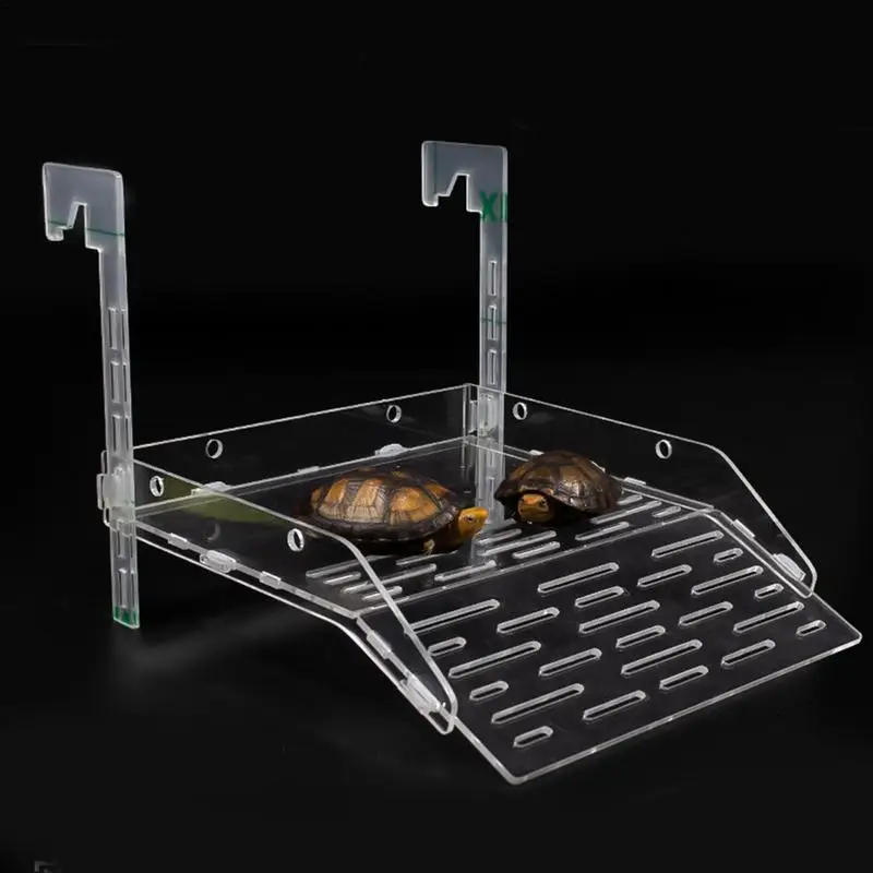 Turtle Basking Ramp Acrylic Transparent Climbing Ramp Aquarium Reptile Resting Terrace Turtle Tank Accessories For Lizards Frogs