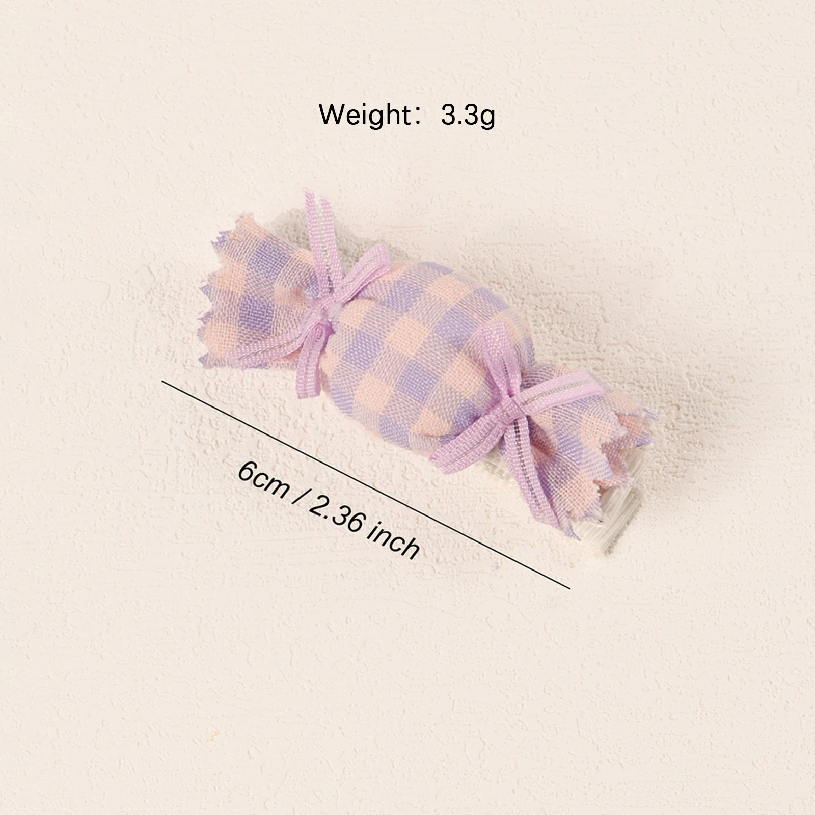 2Pcs/Set Hair Clips for Girls Kids Hairpins Cute Toddler Hair Accessories for Baby Candy Bow Hairgrips Kawaii Plaid Hair Holder